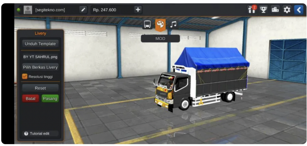 download mod bussid truck hino 500 muatan berat terbaru 1