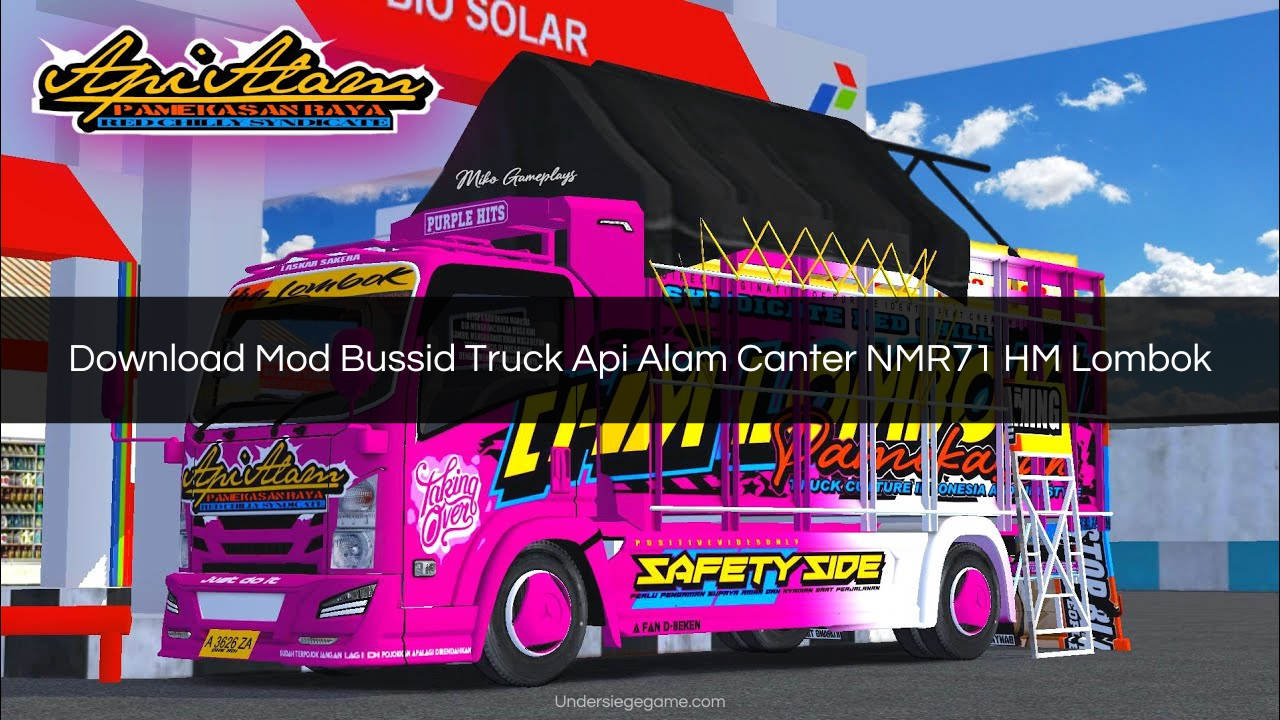 Download Mod Bussid Truck Api Alam Canter NMR71 HM Lombok
